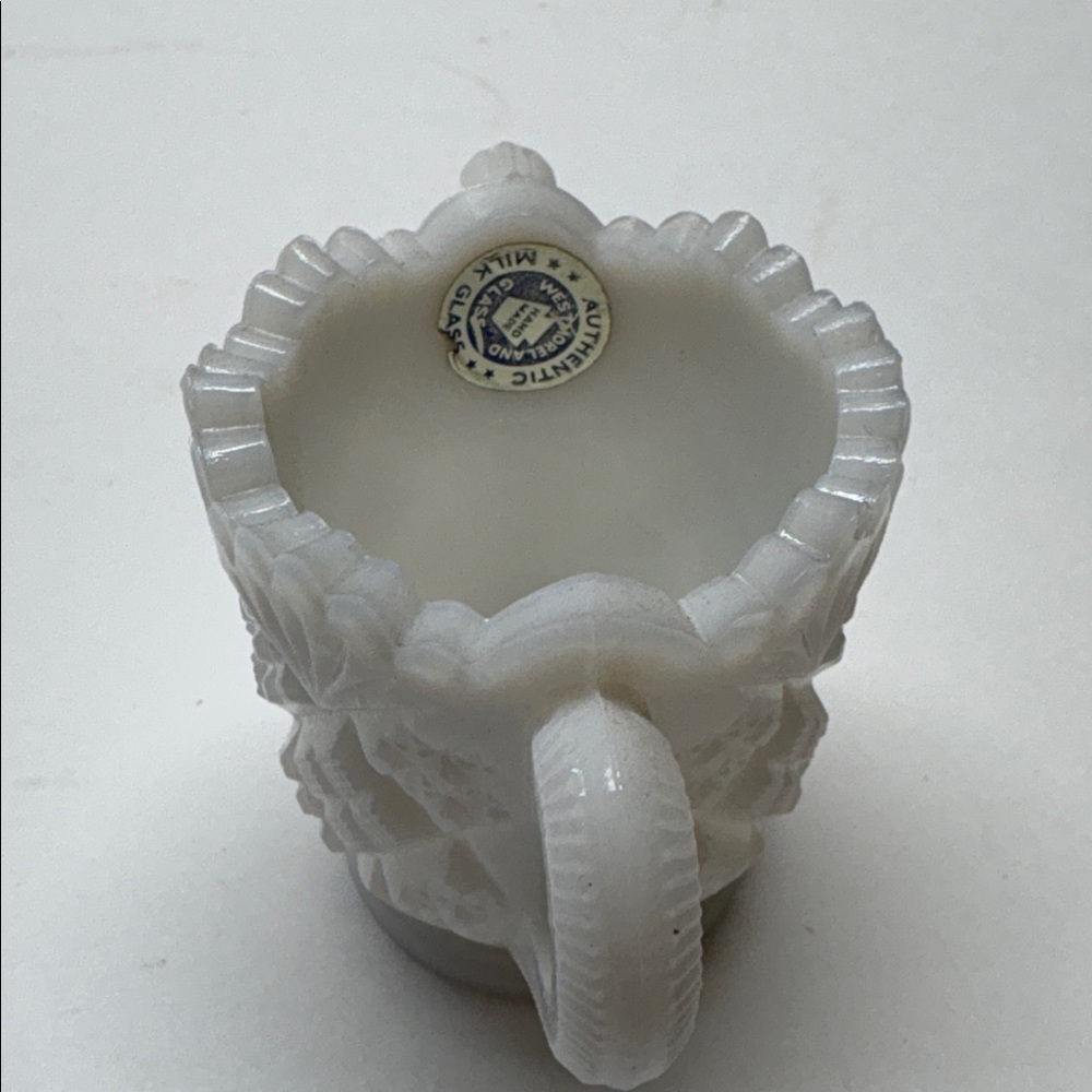 Thumbelina Westmoreland Miniature Milk Glass Butter Dish, Creamer & Sugar Set - Picture 7 of 11